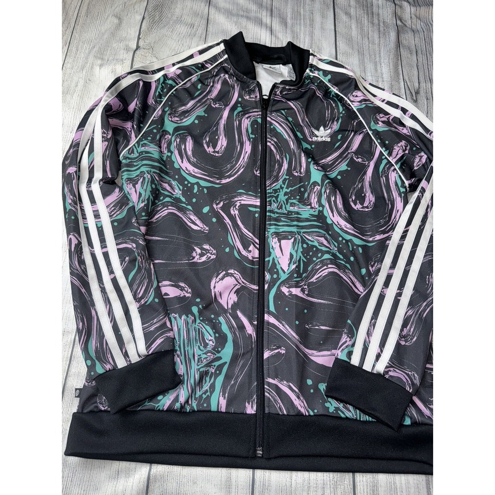 Adidas Originals Girl's XL (14/15) Splatter Print Track Top Jacket